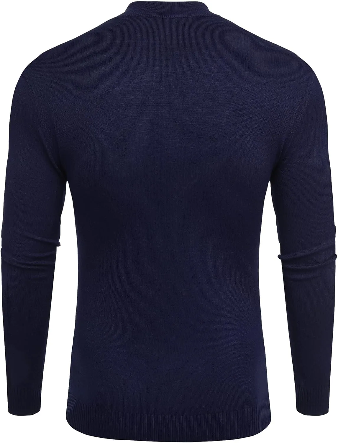 Babioboa Men's Mock Turtleneck Sweater Slim Fit Half Turtleneck Long Sleeve Knit Pullover Thermal Casual Solid Knitwear