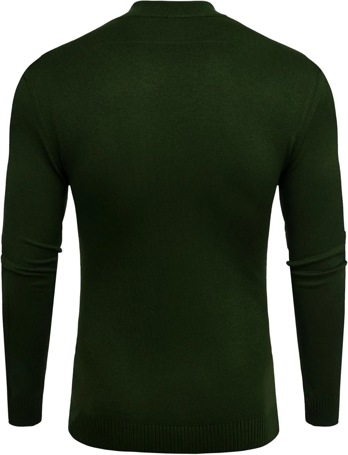 Babioboa Men's Mock Turtleneck Sweater Slim Fit Half Turtleneck Long Sleeve Knit Pullover Thermal Casual Solid Knitwear