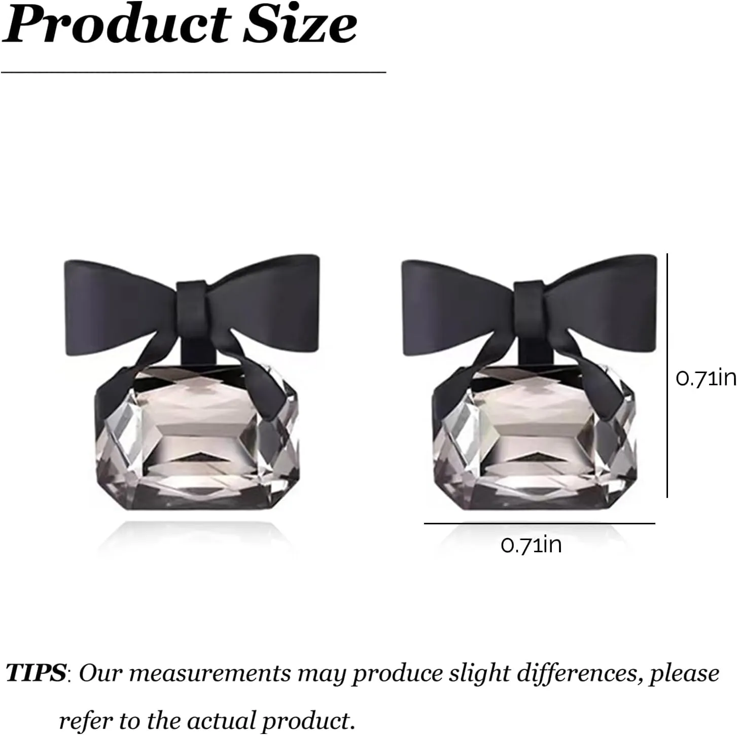 Black Bow Earrings for Women Trendy Rhinestone Dangling Sparkly Wedding Earrings for Brides Black Earring Bow Jewelry