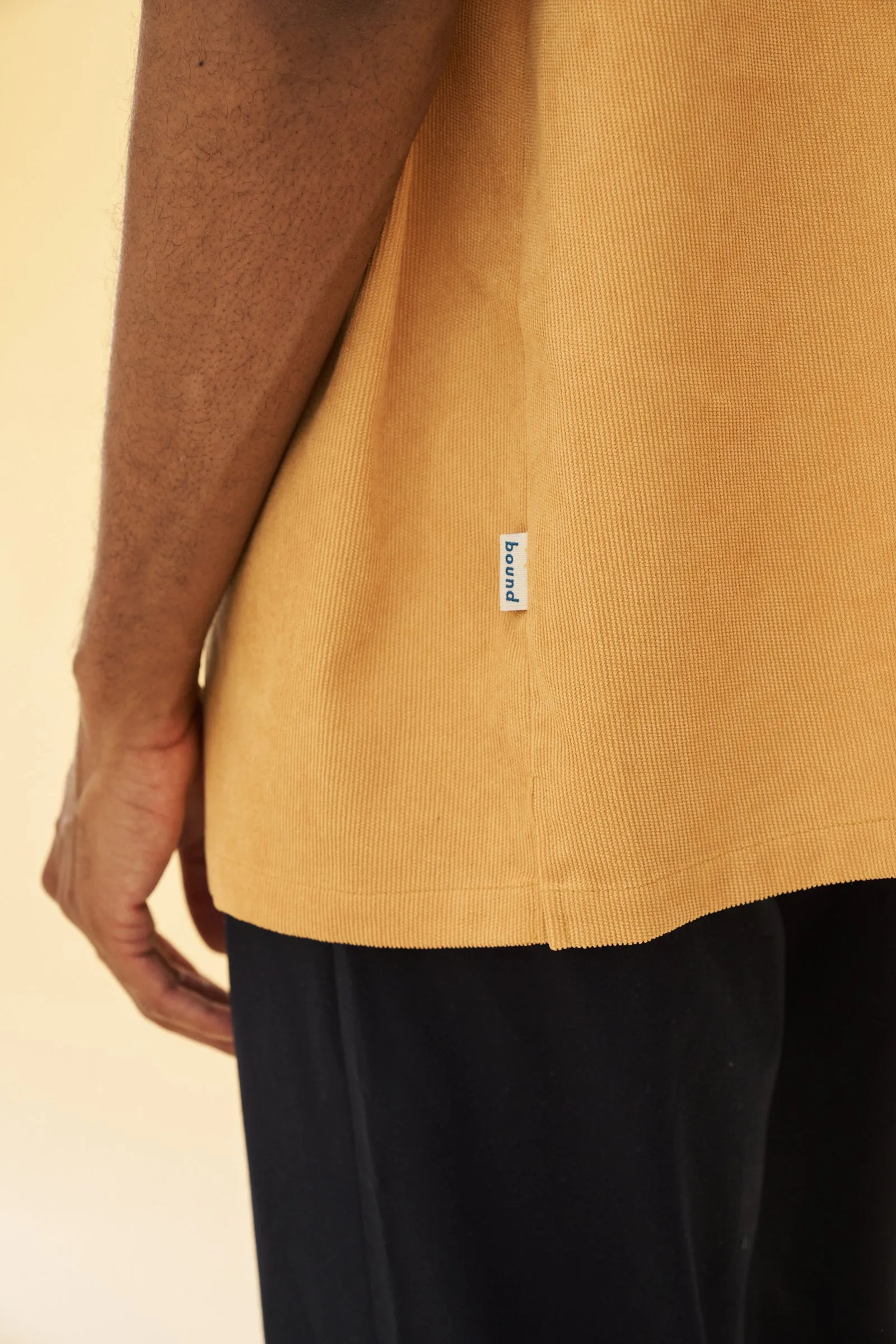 bound 'Mustard' Cord Towel SS Shirt