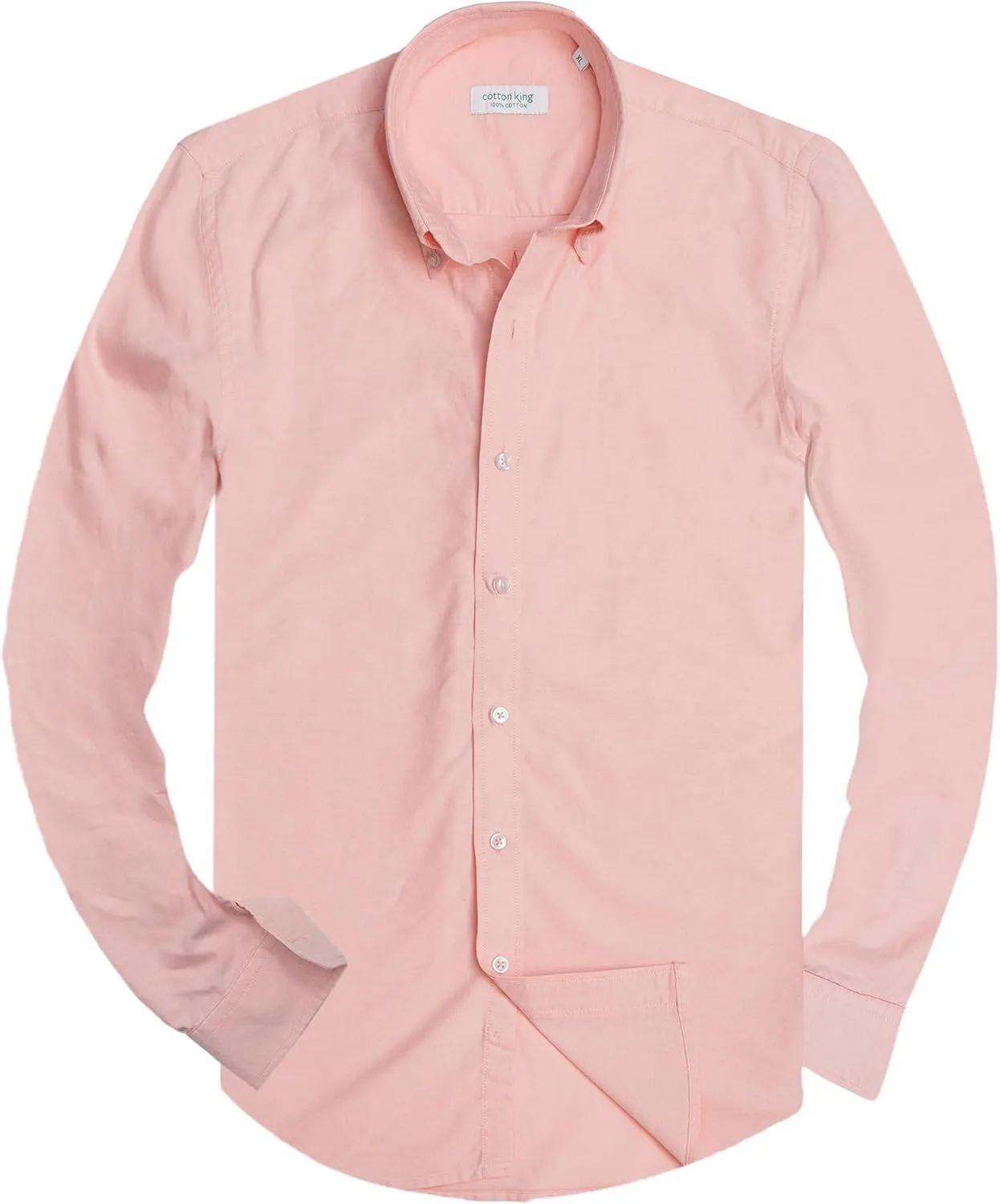 cotton king Mens Shirts | 100% Cotton Long Sleeve Shirts for Men | Button Down Shirt Men | Oxford Mens Dress Shirt