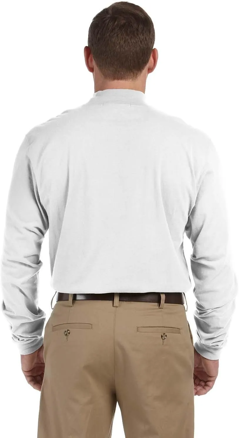 Devon & Jones Unisex-Adult Sueded Cotton Jersey Mock Turtleneck