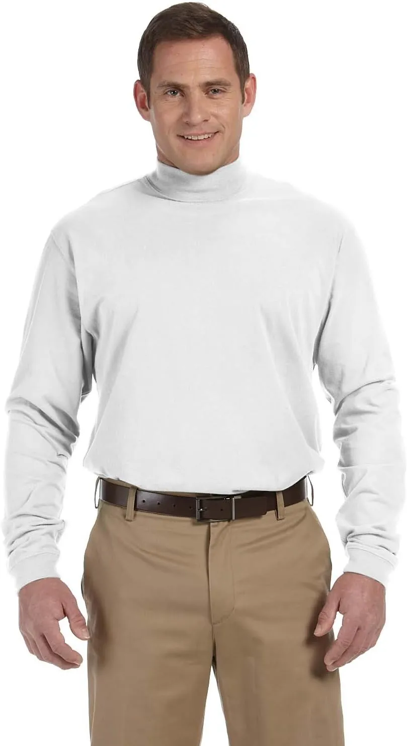 Devon & Jones Unisex-Adult Sueded Cotton Jersey Mock Turtleneck