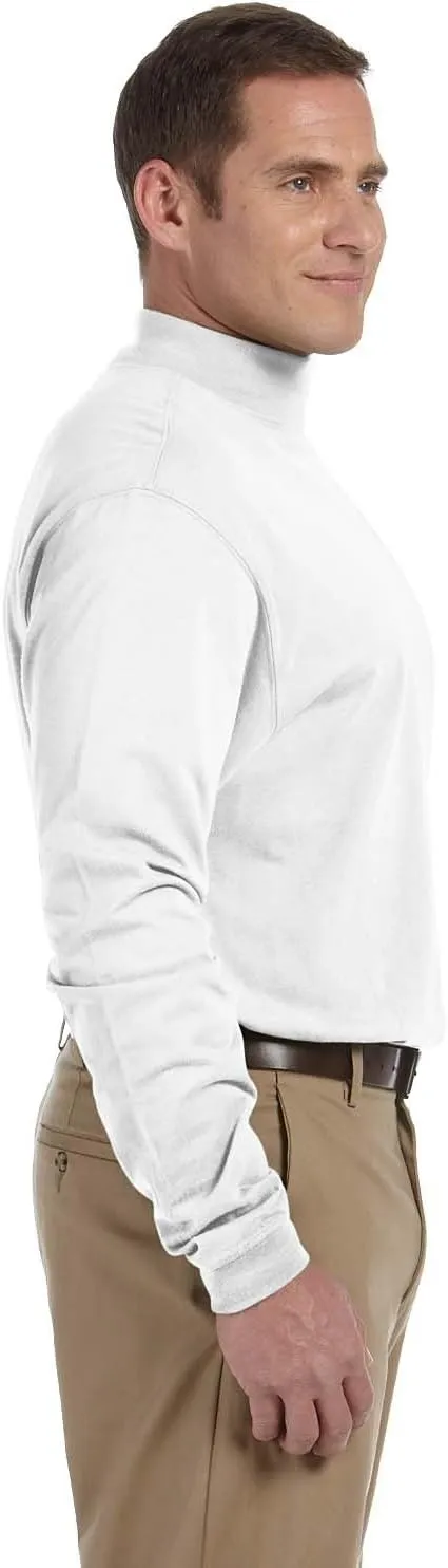 Devon & Jones Unisex-Adult Sueded Cotton Jersey Mock Turtleneck