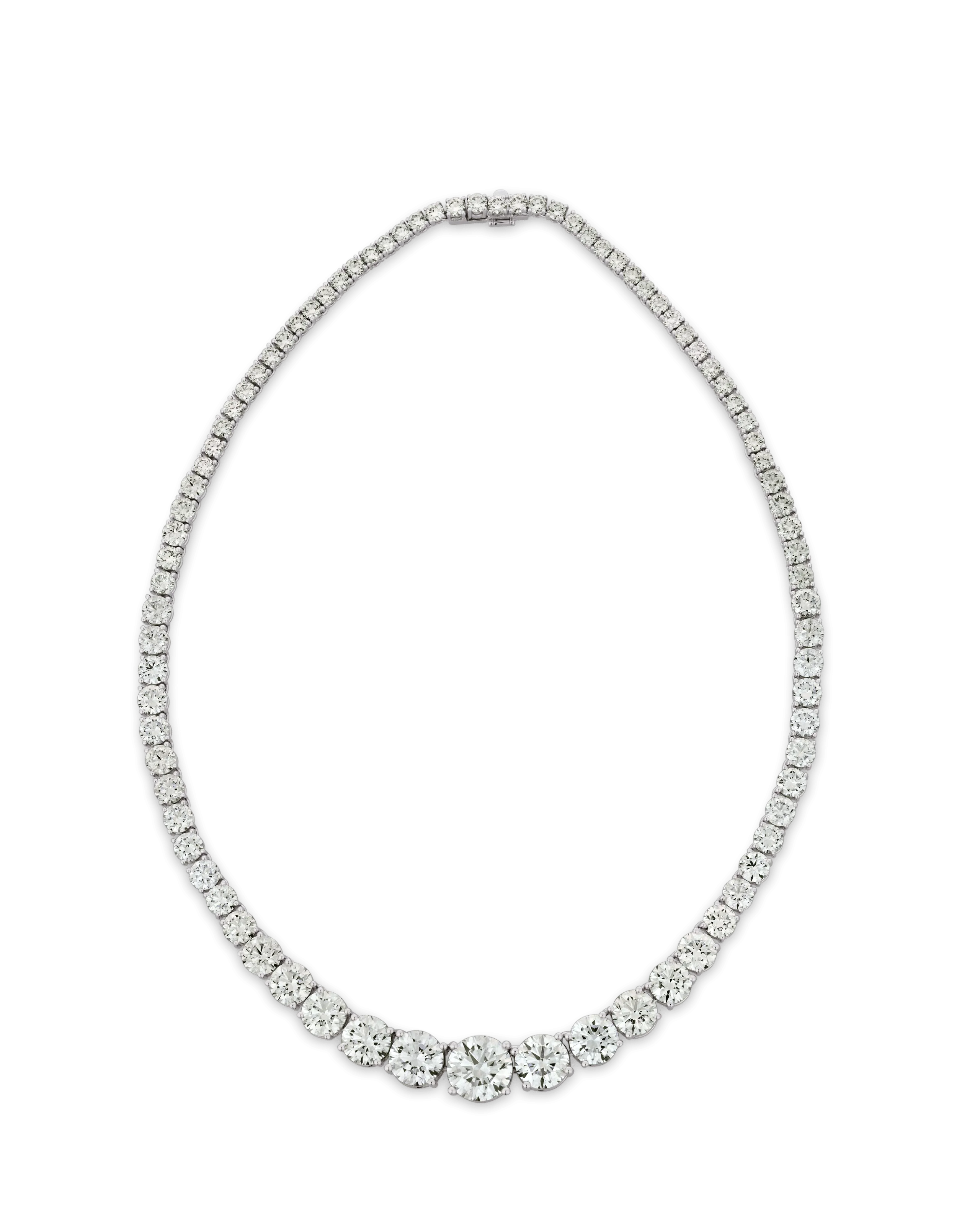 Diamond Riviera Necklace, 47.66 carats