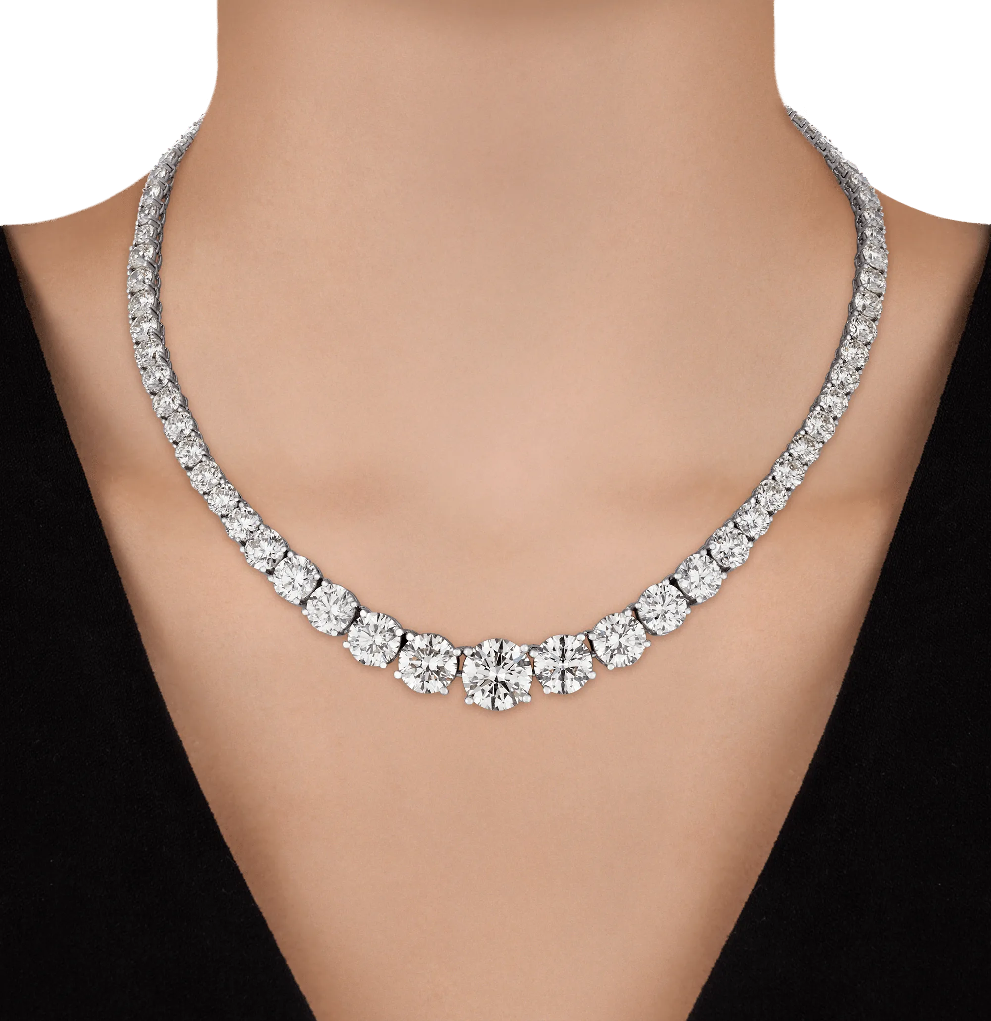 Diamond Riviera Necklace, 47.66 carats