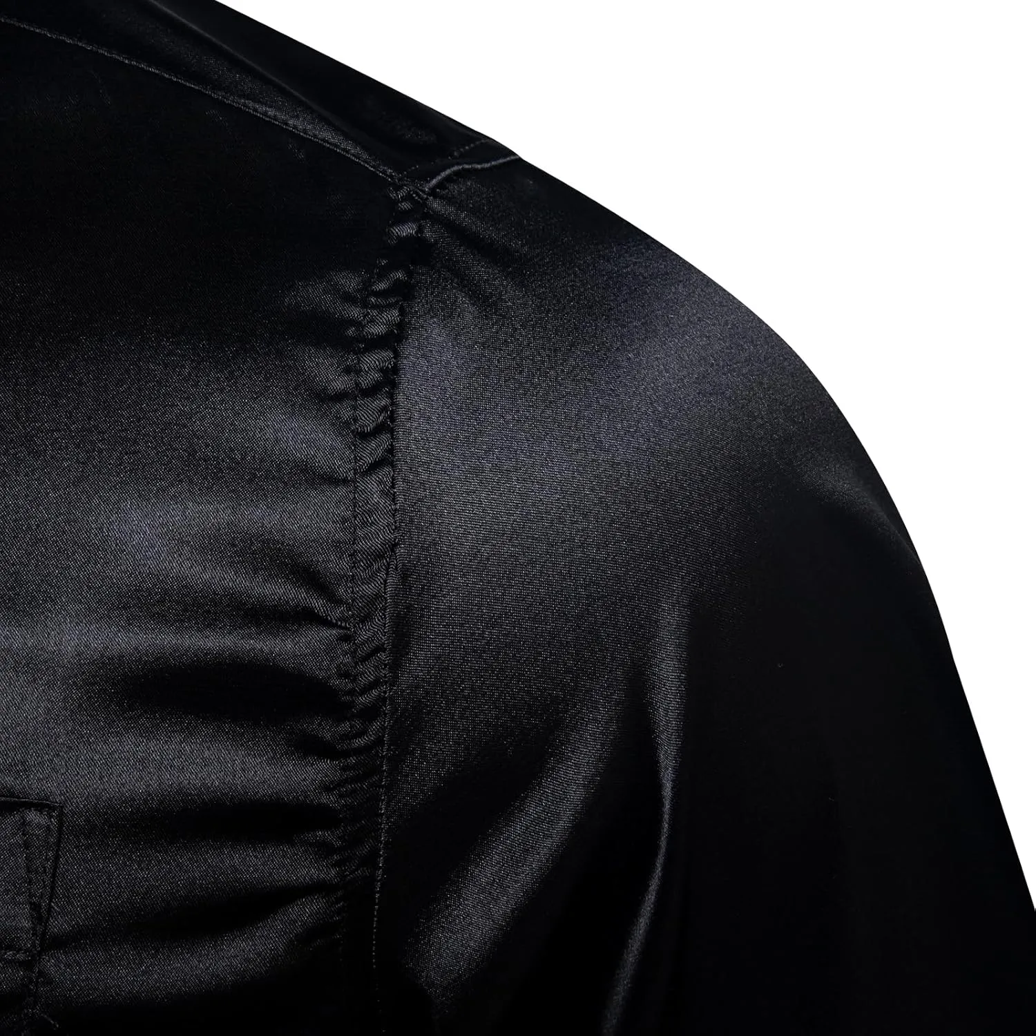 DiBanGu Satin Shirt and Tie Sets for Men Dress Shirts Long Sleeve Inner Contrast Men's Casual Button-Down Shirts S-3XL