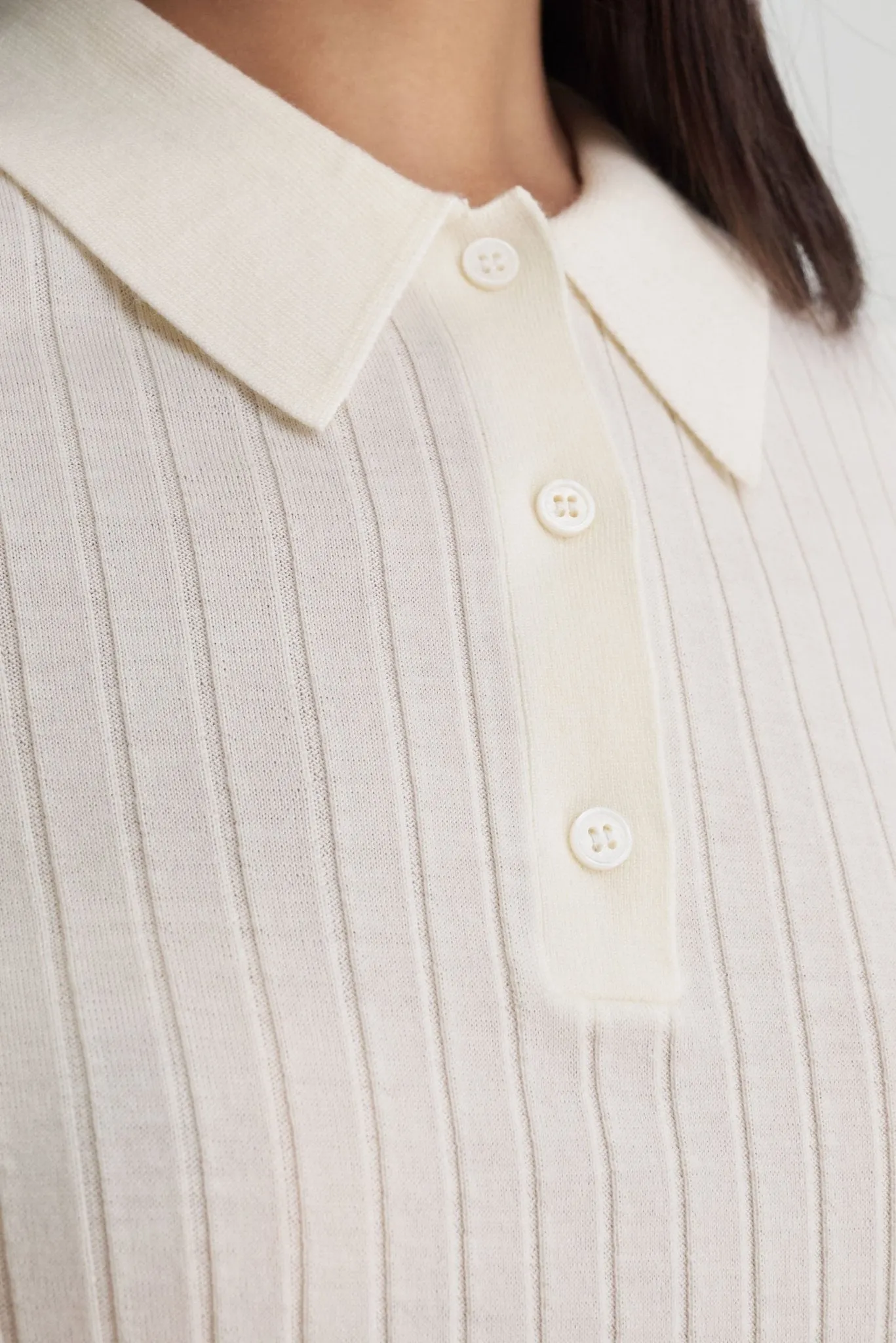 LEE wool polo top (Off white)