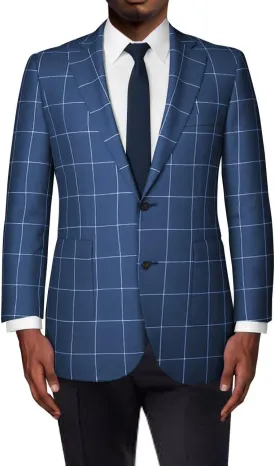 Mens Blazer Slim Fit Checkerd Plaid Jacket Sports Coats Two Button Plaid Suit Blazer for Men Business Wedding Prom