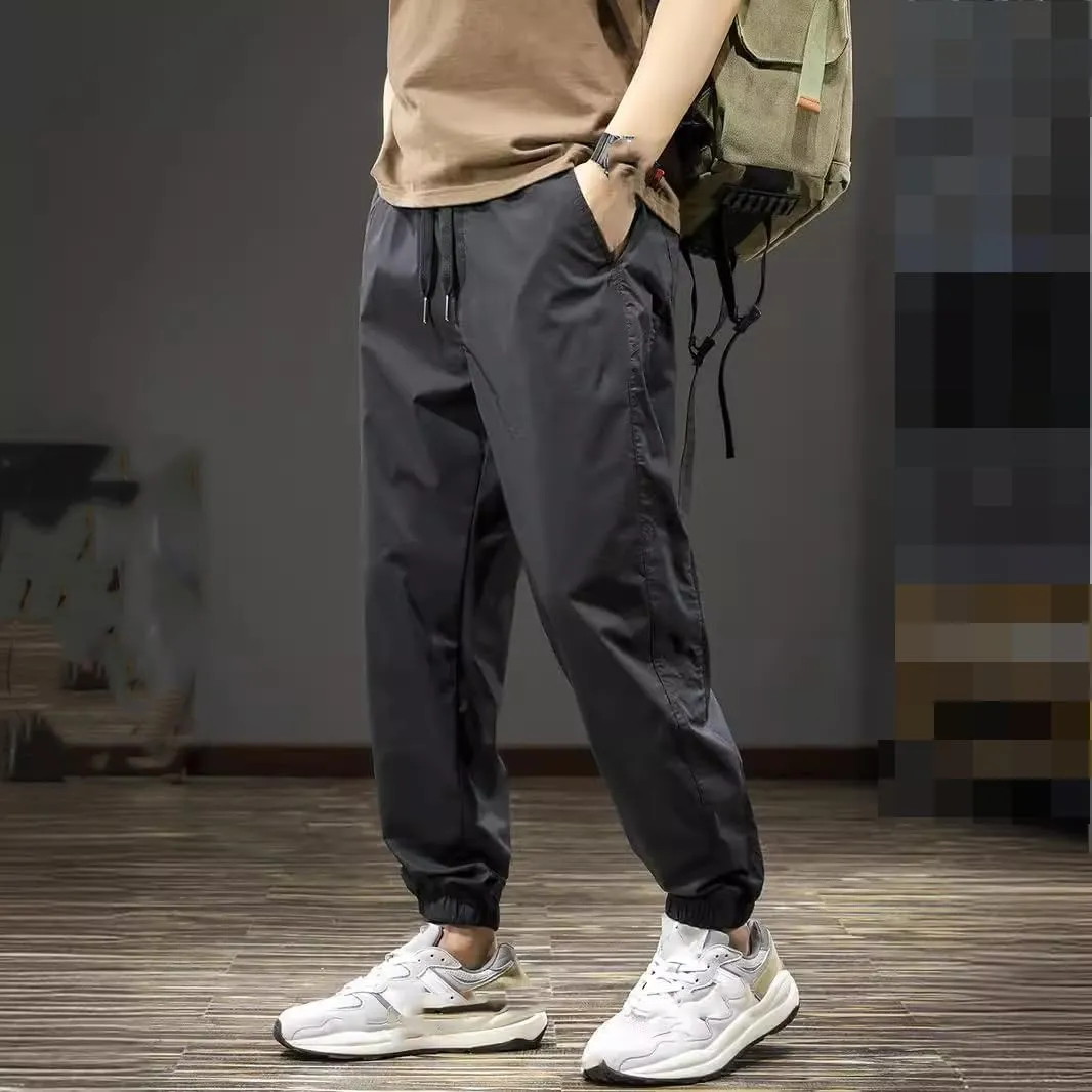 Men's Pant Spring Cargo Casual Loose Plus Size Sports Harem Softshell Trouser for Men