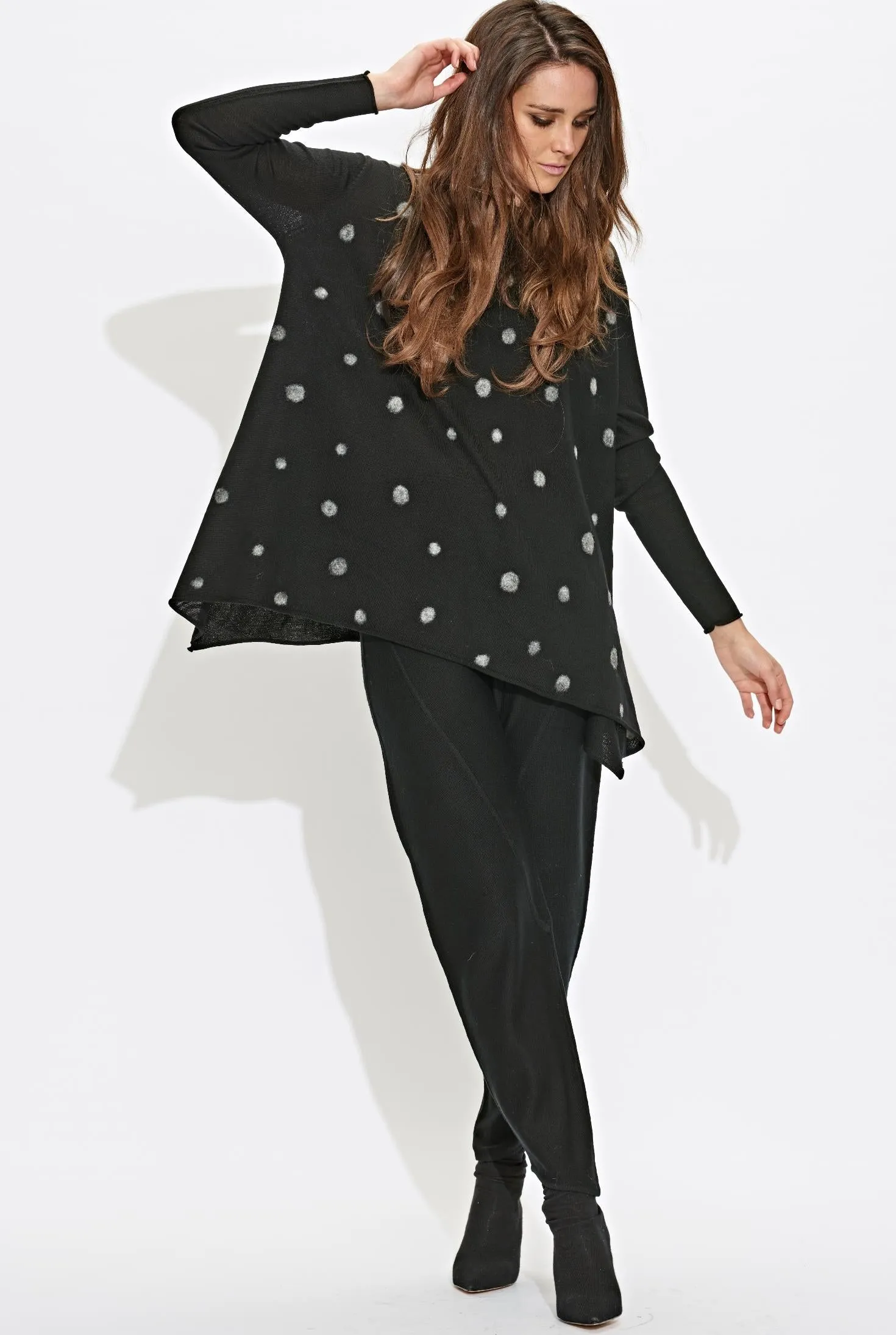 Merino Knit Pants in Black