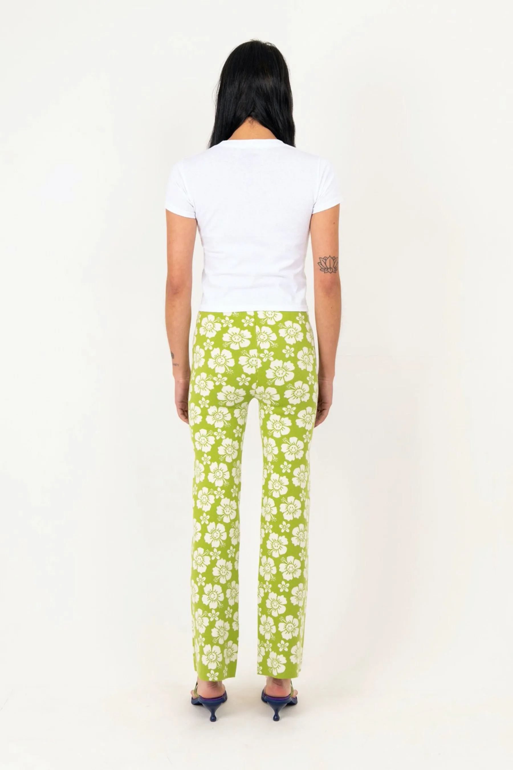 Olive Happy Hawaii Knit Pant