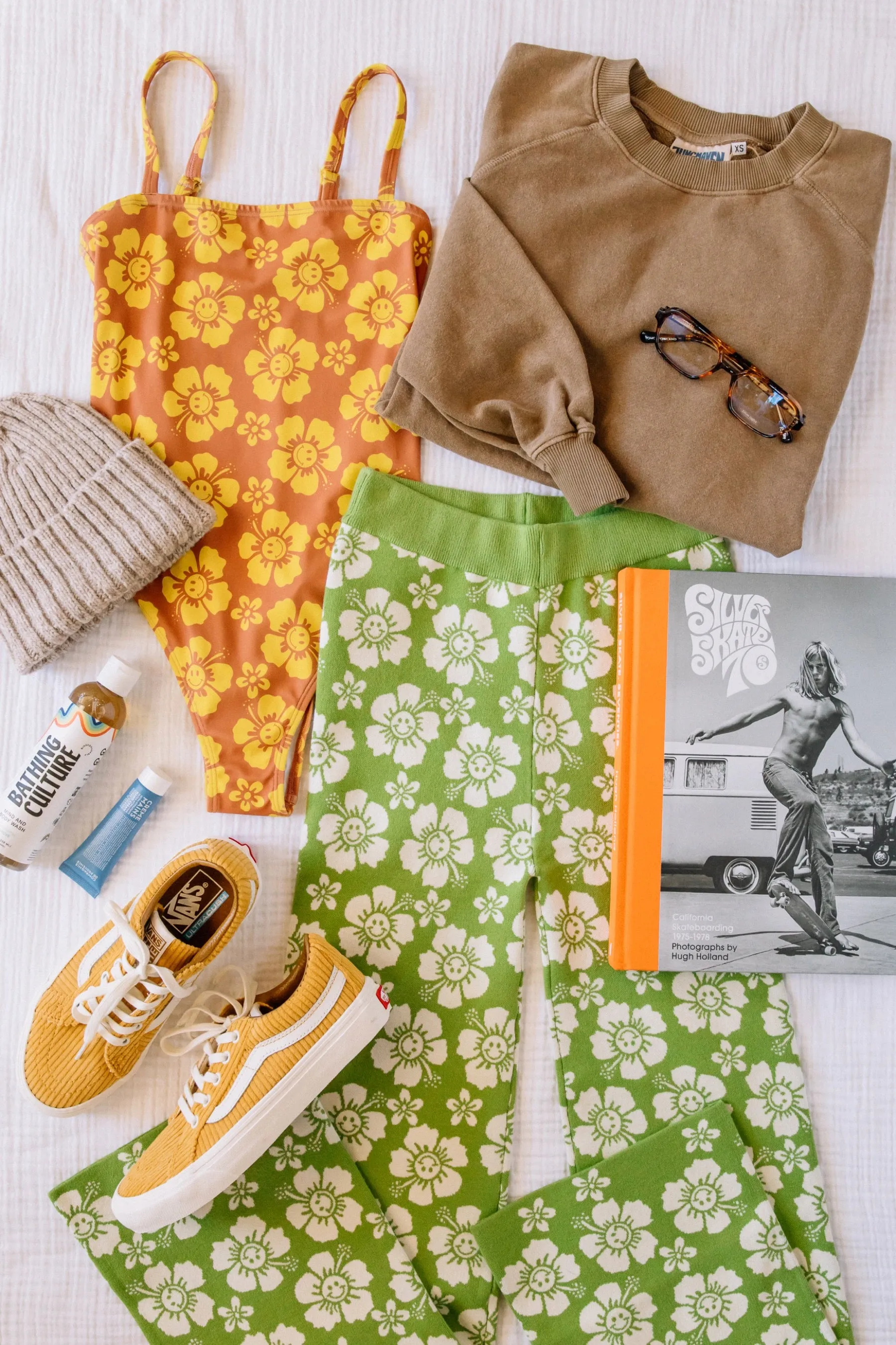 Olive Happy Hawaii Knit Pant