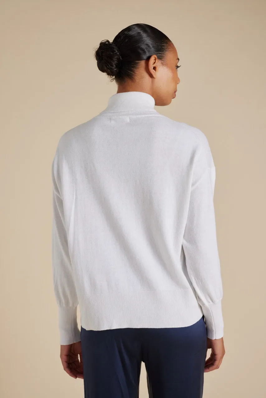Opera Polo Knit in Starch