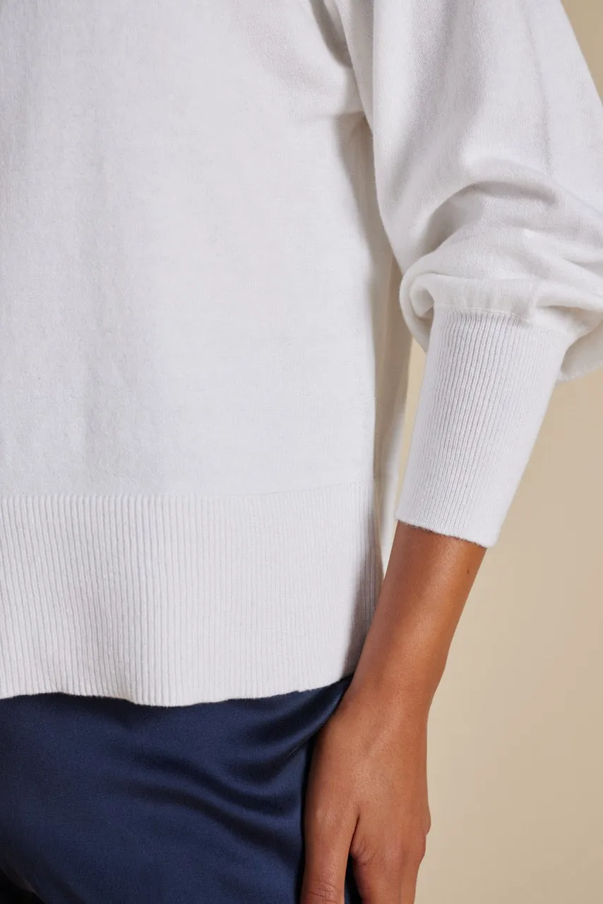 Opera Polo Knit in Starch