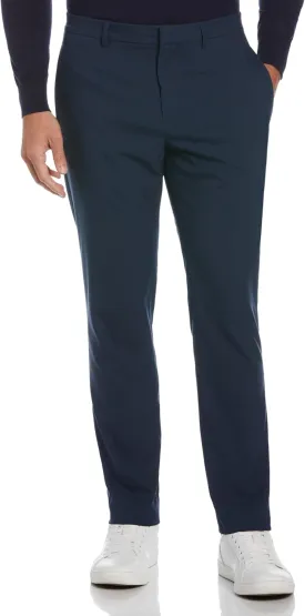 Perry Ellis Men's Slim Fit Solid Flat Front Pant