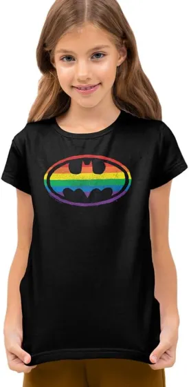 Popfunk Batman Bat Shield Logo Collection Kids T-Shirt for Youth Toddler Boys and Girls