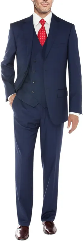 Salvatore Exte Men's Vested Three Piece Suit Blazer Jacket Dress Vest Plus Pant