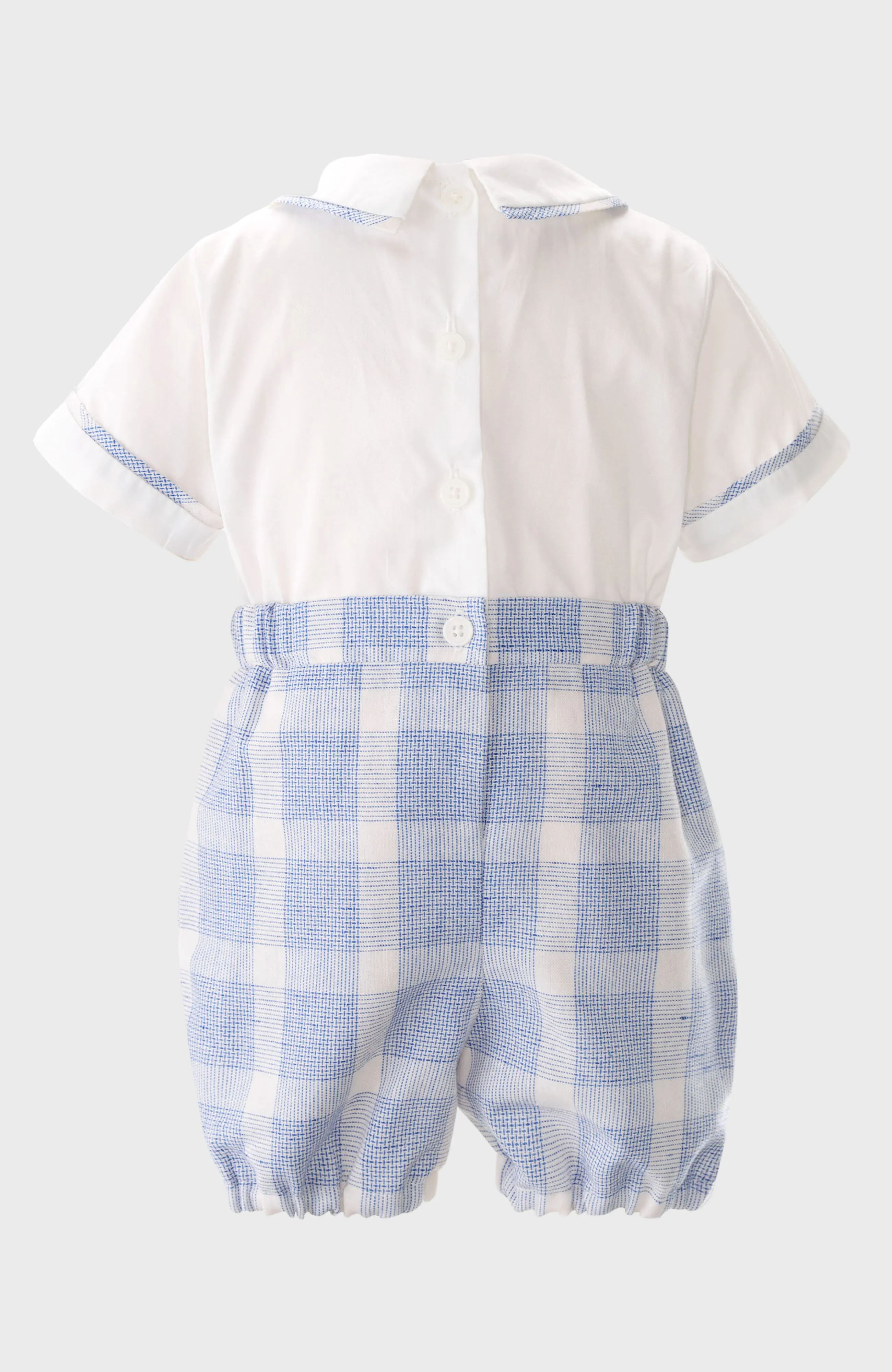 Seersucker Check Short Romper
