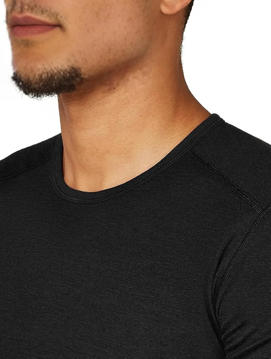 SIORO 100% Merino Wool T-Shirt for Men Short Sleeve Base Layers Odor Resistance Crew Neck Undershirt for Outdoor Hiking S-XXL