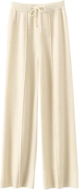 Women Cashmere Pants Basic Casual Wide Leg Pants Merino Wool Knitwear Soft Trousers Women Cashmere Pants Basic Casual Wide Leg Pants Merino Wool Knitwear Soft Trousers