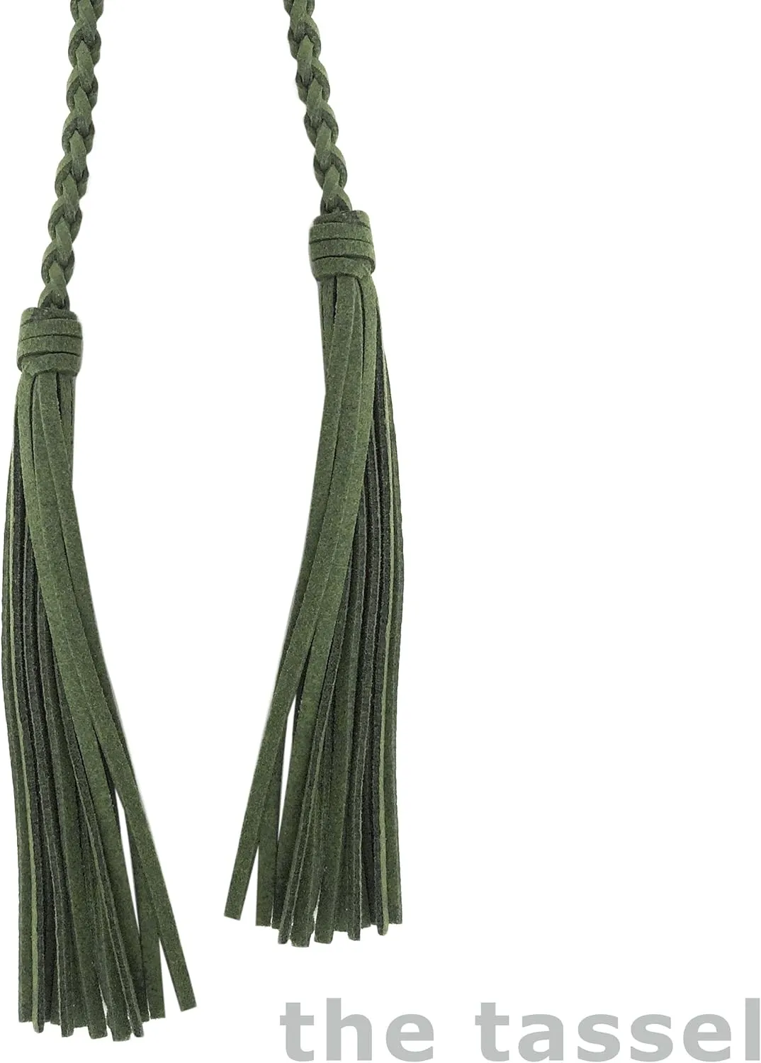 Women Girls Braided Waist Tie Belt/Rope with Tassel Wrap Cloth Belts for Dress Pants
