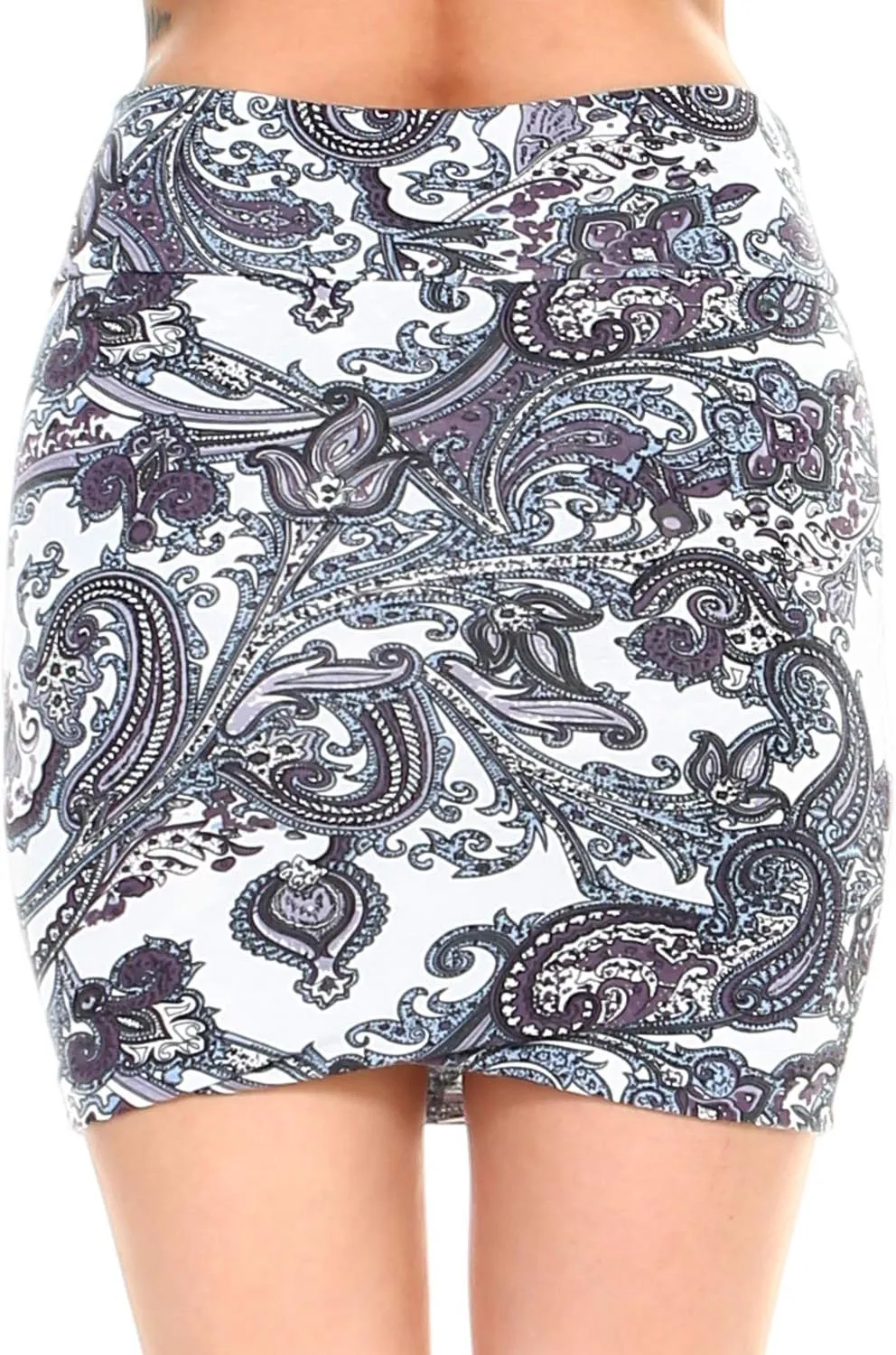 Women's Casual Stretchy Bodycon Pencil Printed Mini Skirt