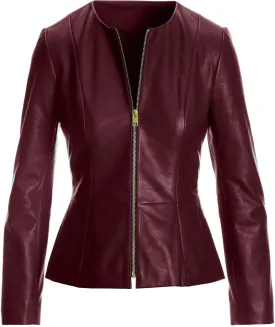 Womens Drowned Black Biker Lambskin Genuine Leather Jacket, Biker Jacket Womens Drowned Black Biker Lambskin Genuine Leather Jacket, Biker Jacket